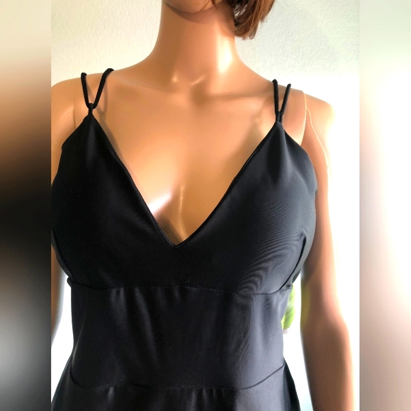 NWT- Sexy Black Long  Dress - Picture 2 of 16